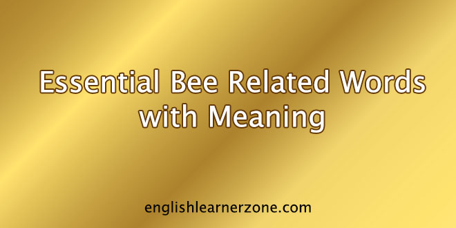 Essential Bee Related words: Words Associated with Bees
