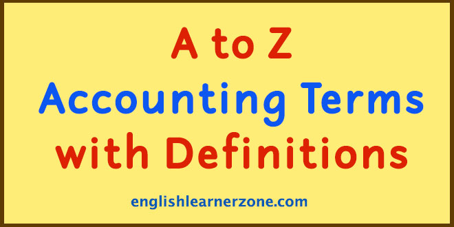 50 Words Associated with Accounting A to Z Accounting Terms