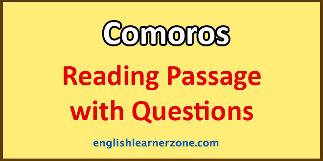 Comoros Reading Comprehension Passage with Questions